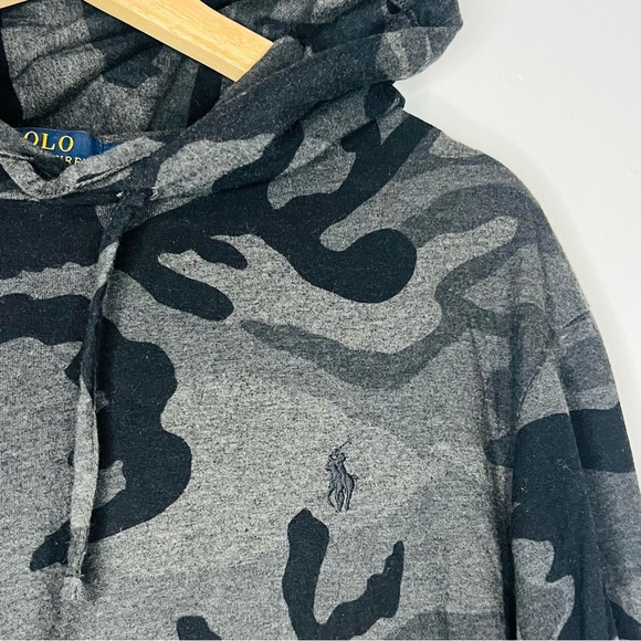 Polo Ralph Lauren Black / Gray Camo Classic Hoodie Large - Picture 3 of 6